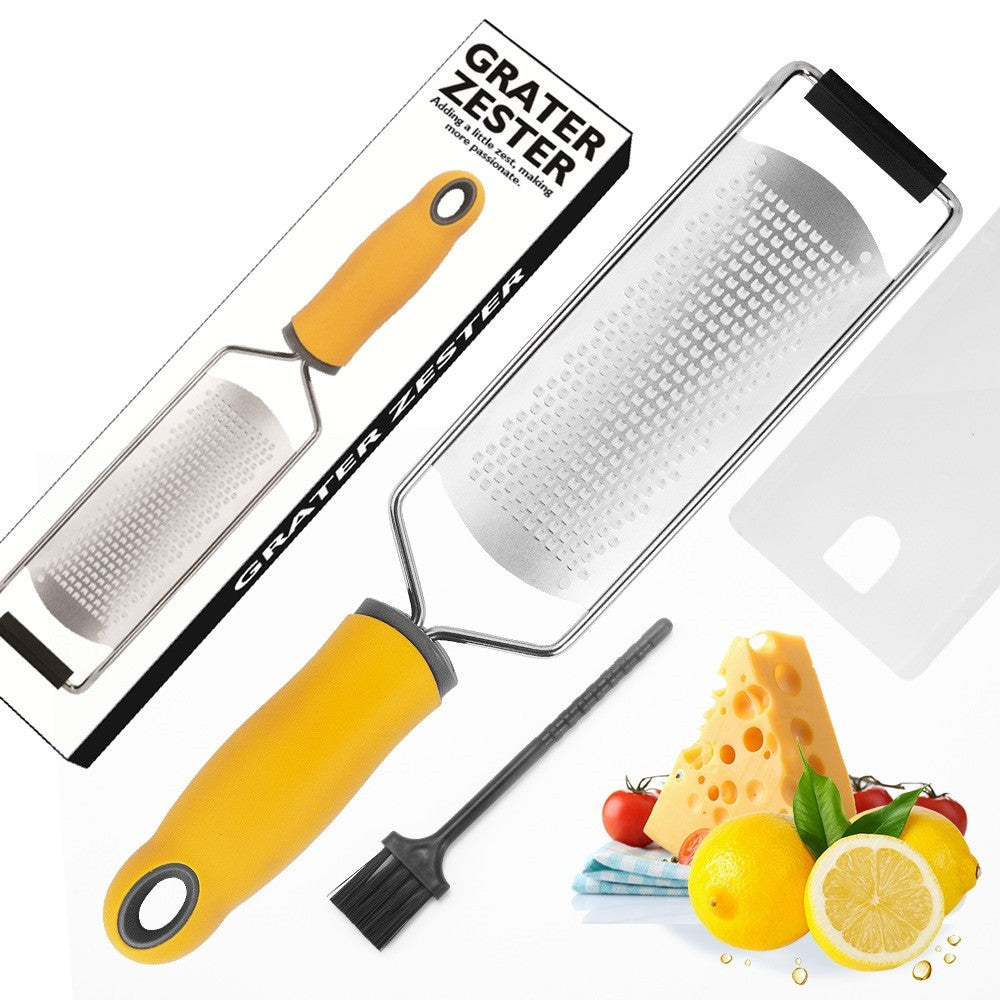 Razatoare Manuala Perie Inclusa, Inox, Usor De Utilizat, 31X6.7 Cm, Galben - vivimall.ro