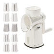 Razatoare Manuala, Vivimall, Rotativa cu Manivela, 10 Lame Interschimbabile, Anti-Stropire, 27 x 13 x 13 cm, Alb - vivimall.ro