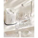 Razatoare Manuala, Vivimall, Rotativa cu Manivela, 6 Lame Interschimbabile, Anti-Stropire, 27 x 13 x 13 cm, Alb - vivimall.ro