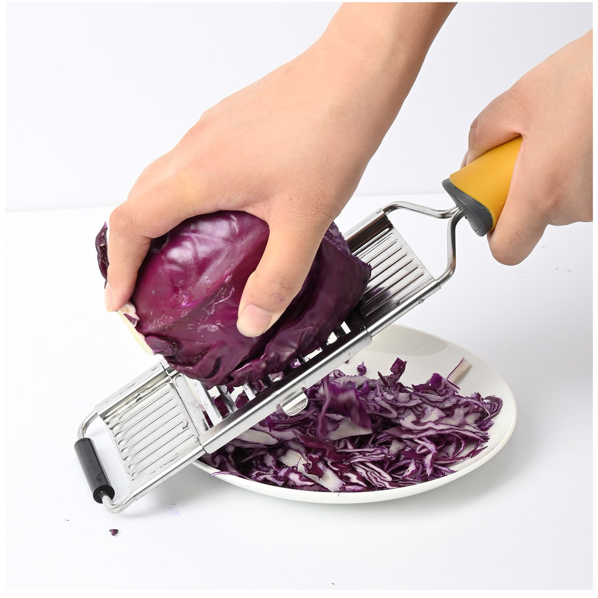 Razatoare Multifunctionala Inox, 4 Tipuri De Lame, Usor De Manevrat, Maner Din Abs Ergonomic,33 X 8.6 Cm, Periuta Curatare Inclusa, Lame Interschimbabile, Argintiu - vivimall.ro