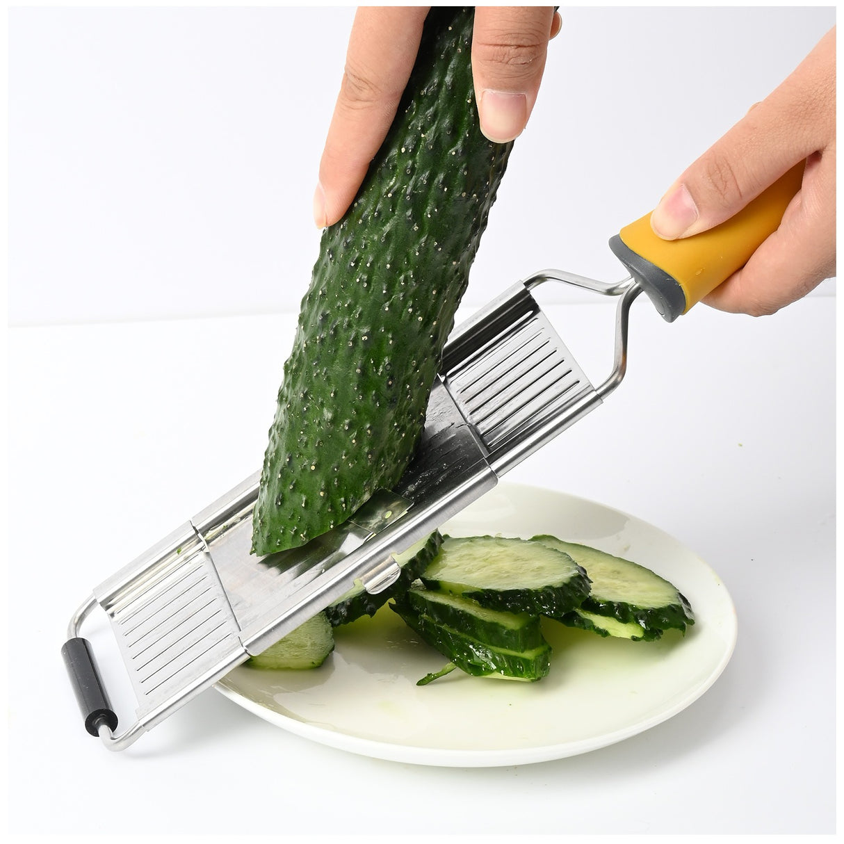 Razatoare Multifunctionala Inox, 4 Tipuri De Lame, Usor De Manevrat, Maner Din Abs Ergonomic,33 X 8.6 Cm, Periuta Curatare Inclusa, Lame Interschimbabile, Argintiu - vivimall.ro