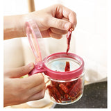 Recipient Condimente, Din Stilca, 180 Ml, Cu Maner Si Lingurita, Capac Transparent,