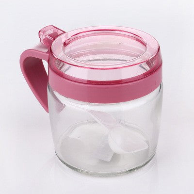 Recipient Condimente, Din Stilca, 180 Ml, Cu Maner Si Lingurita, Capac Transparent,