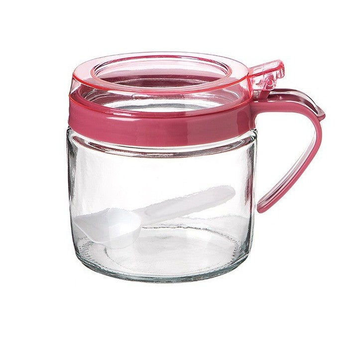 Recipient Condimente, Din Stilca, 180 Ml, Cu Maner Si Lingurita, Capac Transparent,