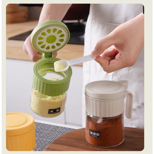 Recipient Condimente, Din Stilca, 180 Ml, Cu Maner Si Lingurita, Capac Mat,