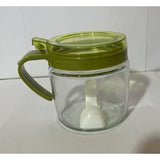 Recipient Condimente, Din Stilca, 180 Ml, Cu Maner Si Lingurita, Capac Transparent,