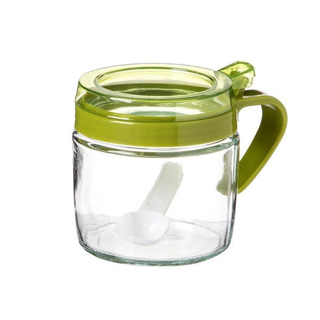 Recipient Condimente, Din Stilca, 180 Ml, Cu Maner Si Lingurita, Capac Transparent,