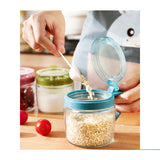 Recipient Condimente, Din Stilca, 180 Ml, Cu Maner Si Lingurita, Capac Transparent,