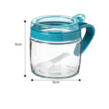 Recipient Condimente, Din Stilca, 180 Ml, Cu Maner Si Lingurita, Capac Transparent,