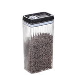 Recipient din Plastic, Vivimall, pentru Alimente/Obiecte, Inchidere Ermetica, Textura Ondulata, 15 x 10 x 30 cm, 3.3 l, Transparent - vivimall.ro