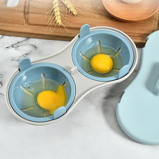Recipient Dublu Pentru Oua, Din Plastic Pentru Gatit La Microunde, 22 X 11.8 X 8 Cm - vivimall.ro