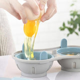 Recipient Dublu Pentru Oua, Din Plastic Pentru Gatit La Microunde, 22 X 11.8 X 8 Cm - vivimall.ro