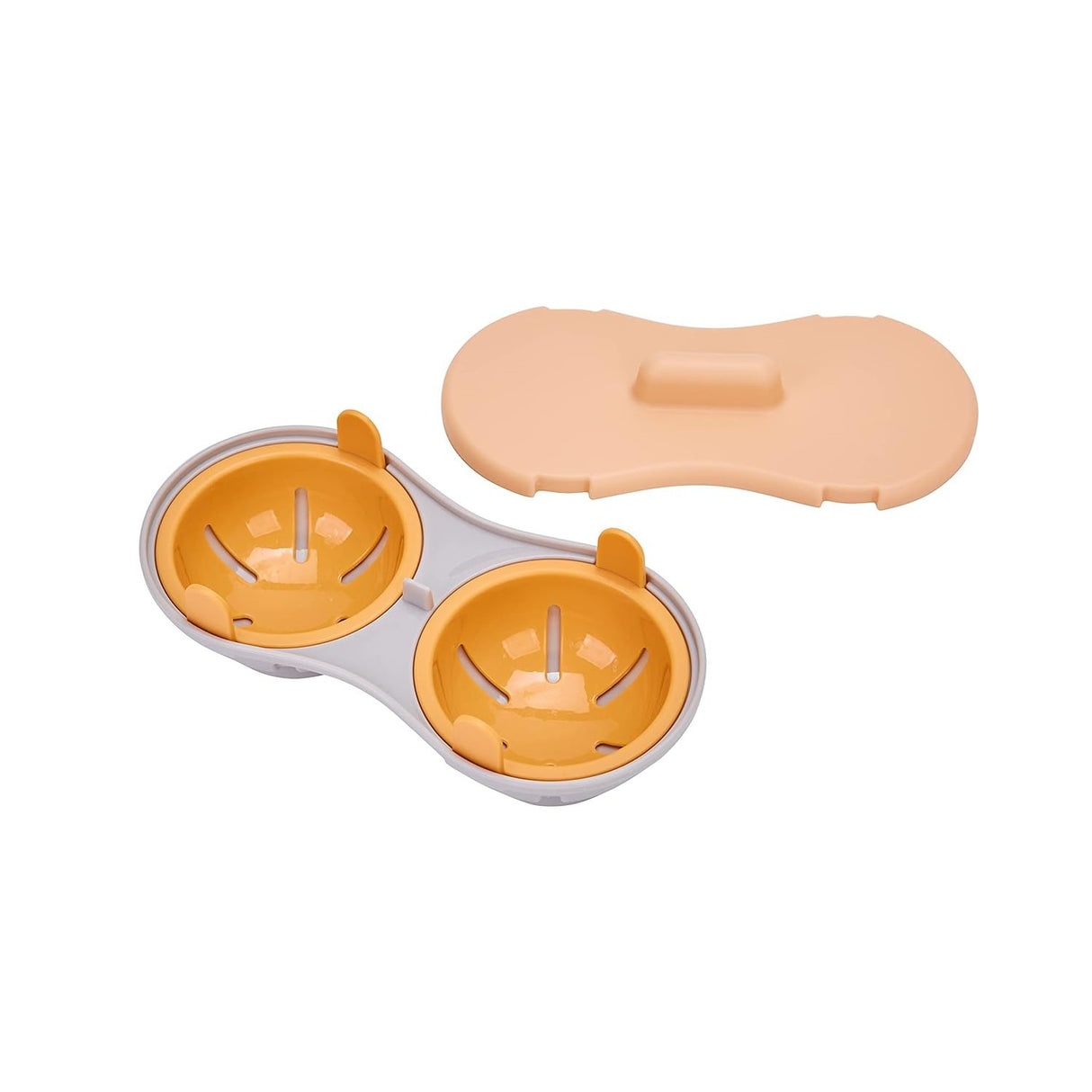 Recipient Dublu Pentru Oua, Din Plastic Pentru Gatit La Microunde, 22 X 11.8 X 8 Cm - vivimall.ro