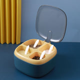 Recipient Pentru Condimente 4 Casute, Potrivit Pentru Sare, Cimbru, Piper, Condimente, 4 Lingurite Din Plastic, Capac Din Plastic, Maner, 14X14X8 Cm - vivimall.ro