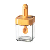 Recipient Pentru Depozitarea Condimentelor, Borcan Din Sticla, Capac Si Lingura Incorporate, Uz Casnic, 300 Ml, 7.1X7.1X14.8 Cm - vivimall.ro
