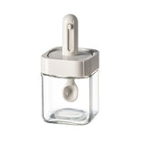 Recipient Pentru Depozitarea Condimentelor, Borcan Din Sticla, Capac Si Lingura Incorporate, Uz Casnic, 300 Ml, 7.1X7.1X14.8 Cm - vivimall.ro