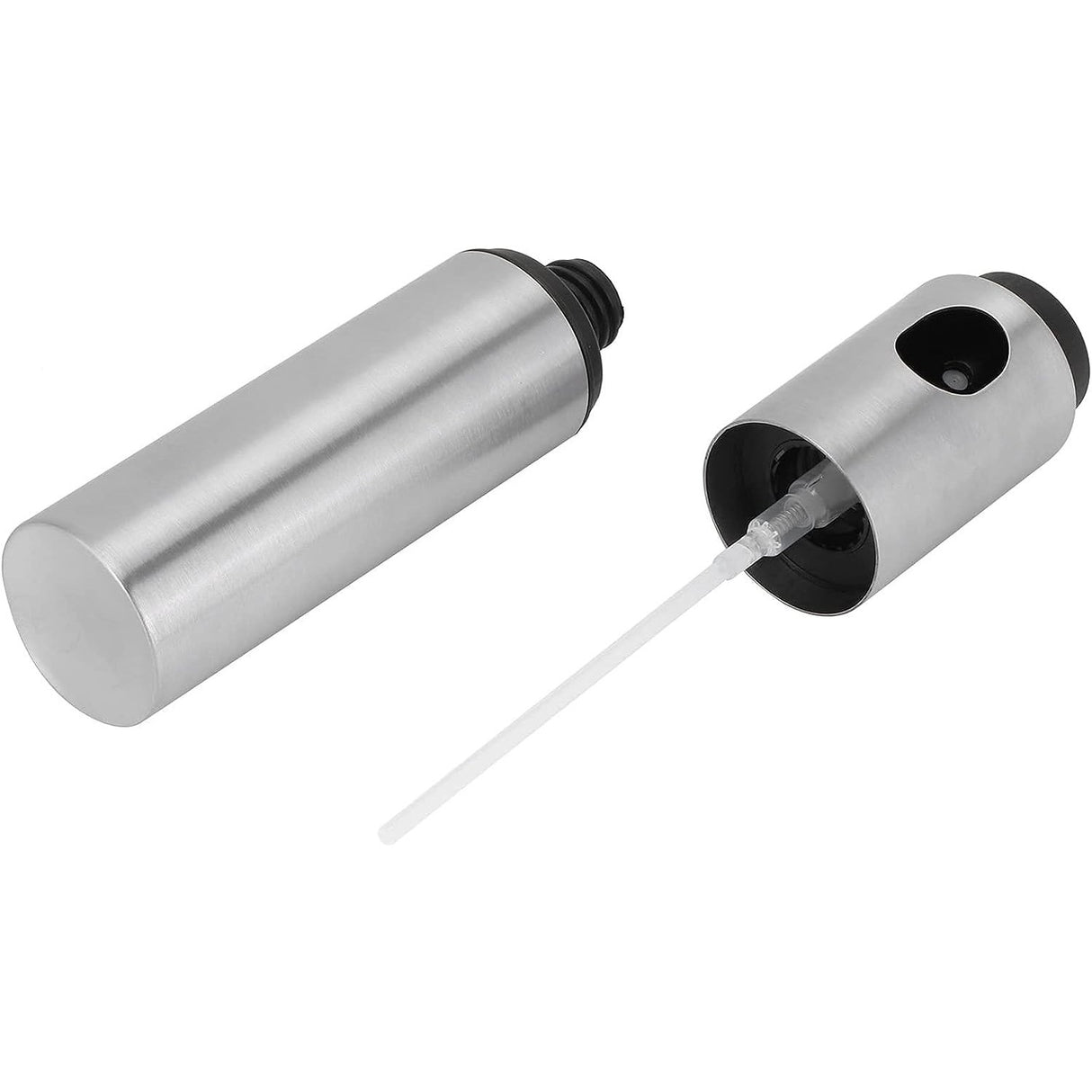 Pulverizator ulei Vivimall, spray, material otel inoxidabil, manual, 100 ml, 17.7 x 4 cm, argintiu - vivimall.ro