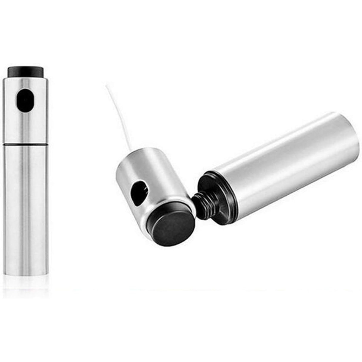Pulverizator Ulei Spray, Material Otel Inoxidabil, Manual, 100 Ml, 17.7 X 4 Cm, Argintiu - vivimall.ro