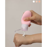 Recipient Portabil din Silicon Elegant de Voiaj, Sticla de Calatorie, Vivimall, Potrivita pentru Lotiune, Sampon si Alte Lichide, Anti-scurgere, cu Posibilitate de Reumplere, Capacitate 90mL, 14cm, Roz - vivimall.ro