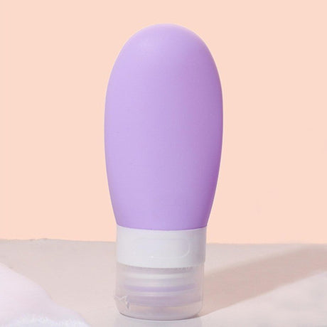 Recipient Portabil Din Silicon Elegant De Voiaj, Sticla De Calatorie, Potrivita Pentru Lotiune, Sampon Si Alte Lichide, Anti-Scurgere, Cu Posibilitate De Reumplere, Capacitate 90Ml - vivimall.ro
