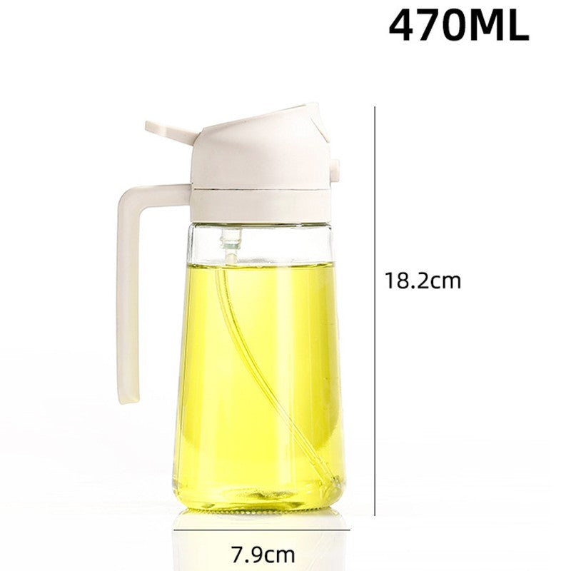 Recipient Ulei 2 In 1, Functie Spray & Turnare, Din Sticla, Fara Scurgere, , 470 Ml