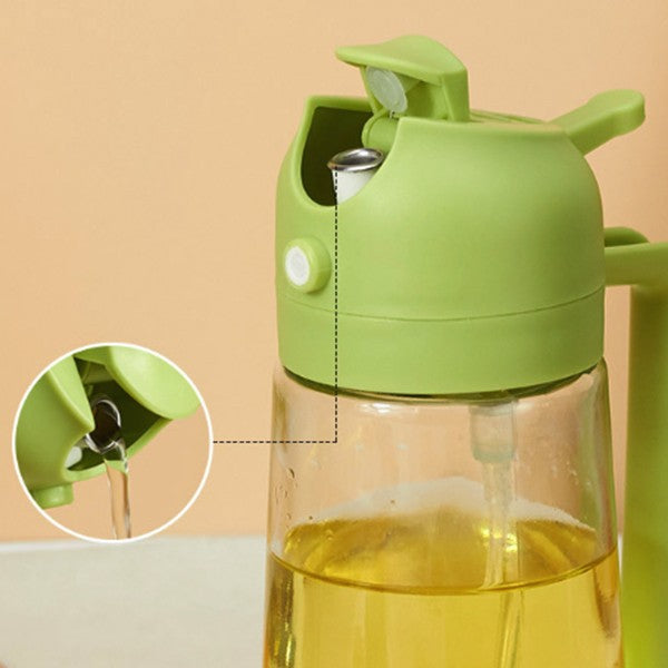 Recipient Ulei 2 In 1, Functie Spray & Turnare, Din Sticla, Fara Scurgere, , 470 Ml