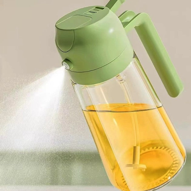 Recipient Ulei 2 In 1, Functie Spray & Turnare, Din Sticla, Fara Scurgere, , 470 Ml