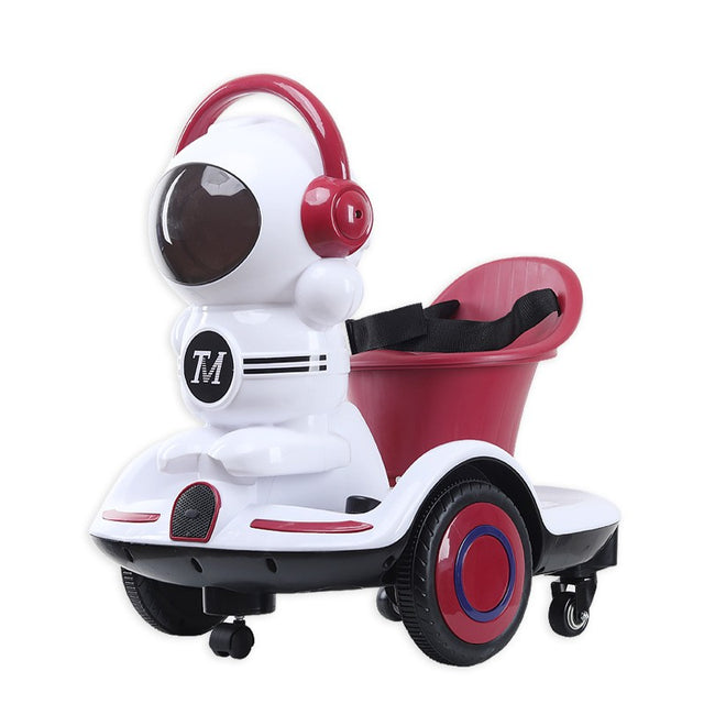 Masinuta Electrica Cu Telecomanda Pentru Copii, Roti Spate Rotire 360, Curea Siguranta, Lumini Si Sunete, Self Control Si Prin Telecomanda, Cu Pedale De Acceleratie Si Frana - vivimall.ro