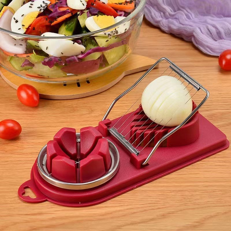 Feliator Multifunctional Pentru Oua, Mozzarela, Fructe, 2 Forme De Feliere, Agatatoare, 20 Cm - vivimall.ro