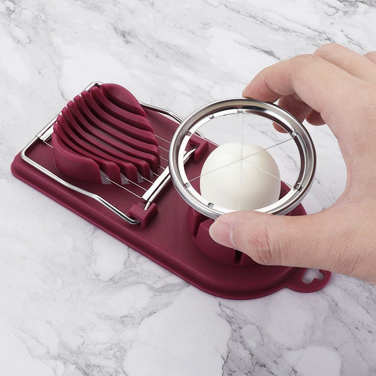 Feliator Multifunctional Pentru Oua, Mozzarela, Fructe, 2 Forme De Feliere, Agatatoare, 20 Cm - vivimall.ro