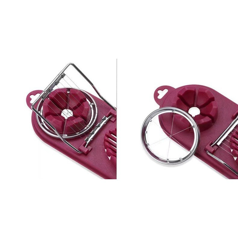 Feliator Multifunctional Pentru Oua, Mozzarela, Fructe, 2 Forme De Feliere, Agatatoare, 20 Cm - vivimall.ro