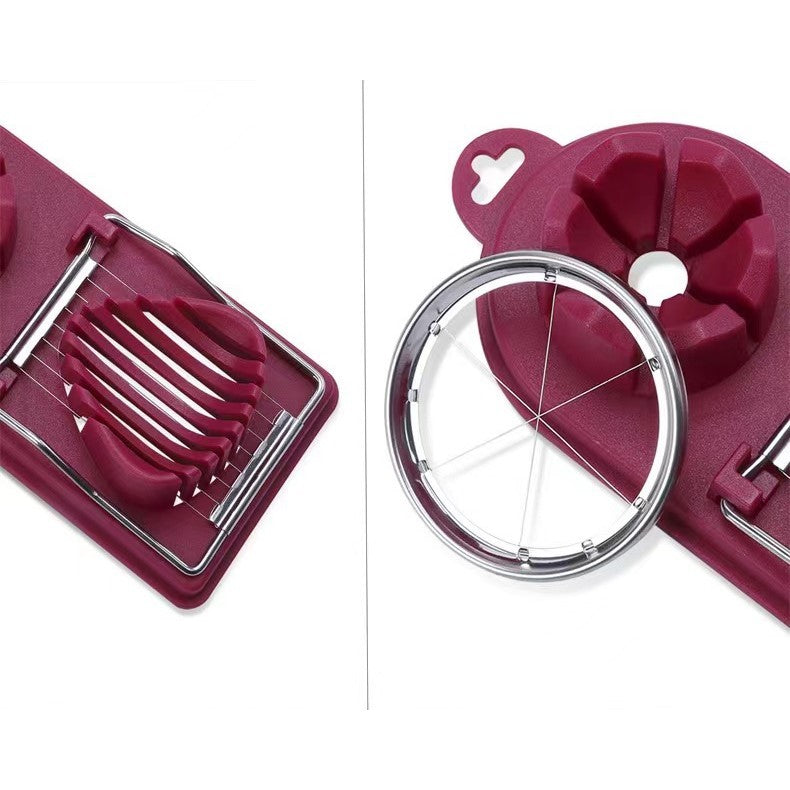 Feliator Multifunctional Pentru Oua, Mozzarela, Fructe, 2 Forme De Feliere, Agatatoare, 20 Cm - vivimall.ro
