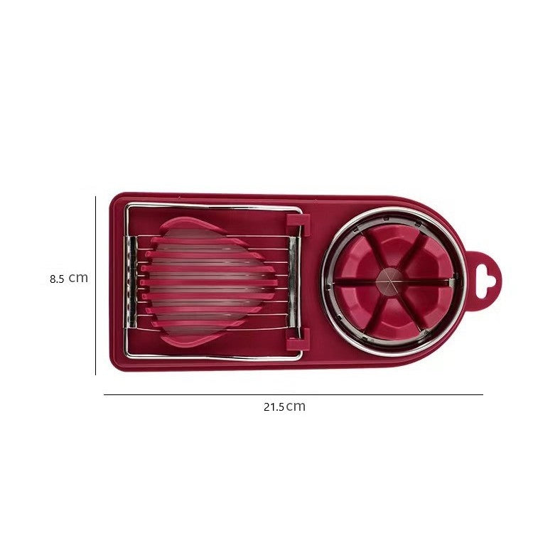 Feliator Multifunctional Pentru Oua, Mozzarela, Fructe, 2 Forme De Feliere, Agatatoare, 20 Cm - vivimall.ro