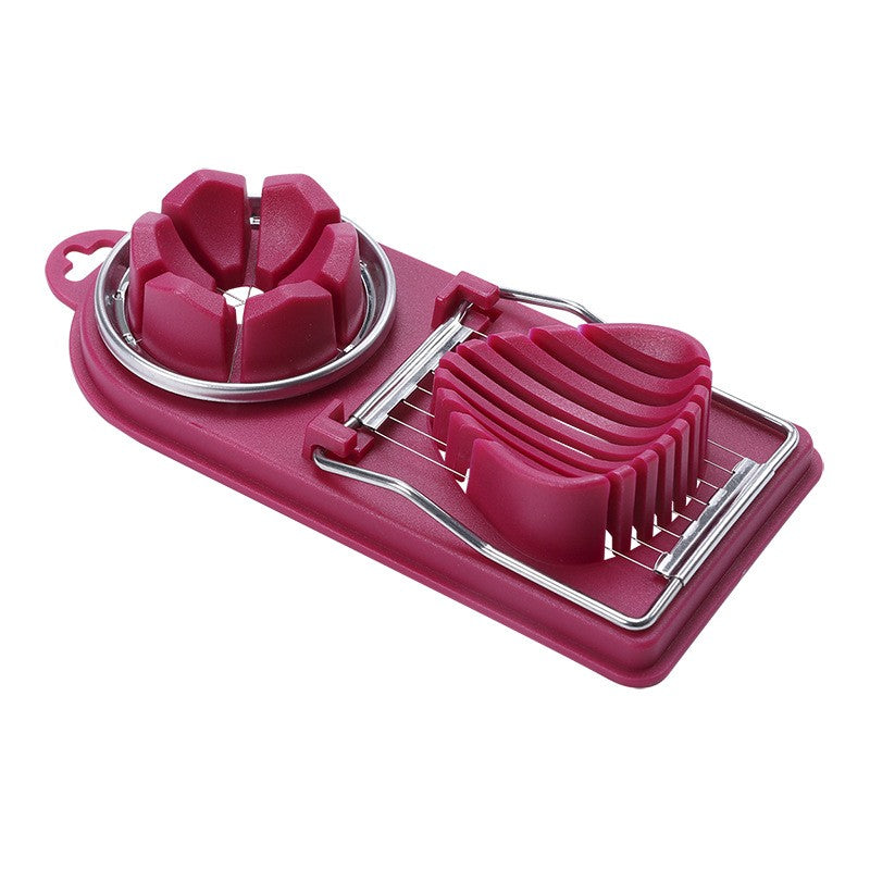 Feliator Multifunctional Pentru Oua, Mozzarela, Fructe, 2 Forme De Feliere, Agatatoare, 20 Cm - vivimall.ro