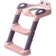 Reductor Si Scaunel Inaltator Wc, Pentru Copii 1 - 7 Ani, 2 Trepte Reglabile, Pliabil, Colac Moale, Cu Spatar Si Manere, Inaltime 54/58 Cm X 39.5 X 35 Cm, Din Plastic+Pvc, Roz/Mov - vivimall.ro