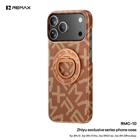 Husa pentru iPhone 17 Pro Max, Vivimall, Suport Magnetic, Portocaliu - vivimall.ro