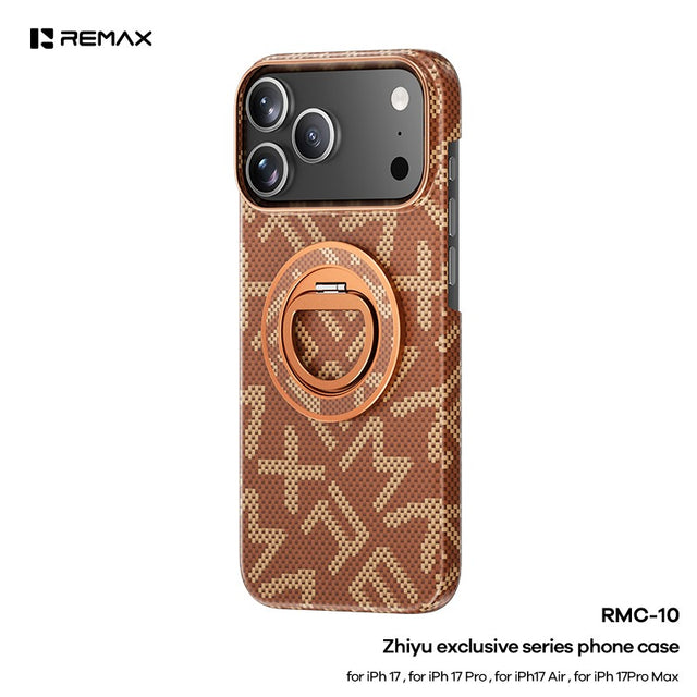 Husa pentru iPhone 17 Pro Max, Vivimall, Suport Magnetic, Portocaliu - vivimall.ro