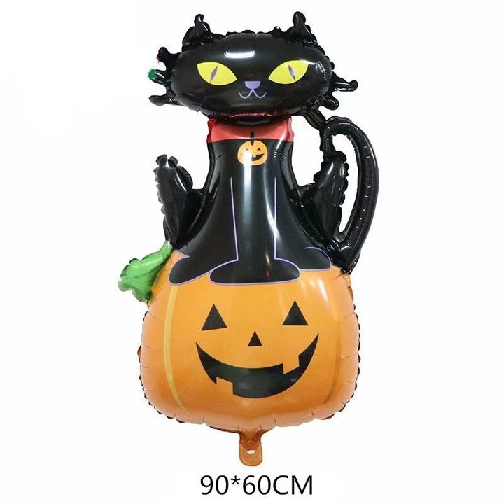 Set 5 Baloane Halloween Dovleac Si Pisica | HalloweenJoy