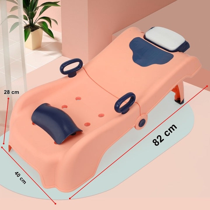 Suport Pliabil Pentru Spalat Parul Pentru Copii Roz | SafeWash 2