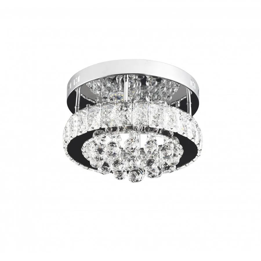 Lustra Led Cu Cristal Abel, Diametru 25Cm, Lumina Rece/Calda/Neutra - vivimall.ro