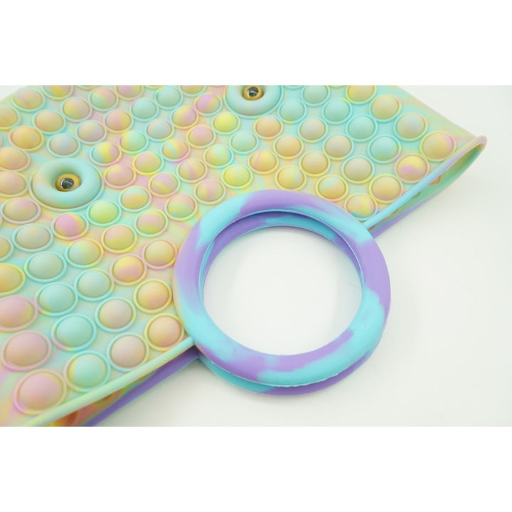 Pop It Geanta Din Silicon 28 Cm Multicolor | BubbleEase
