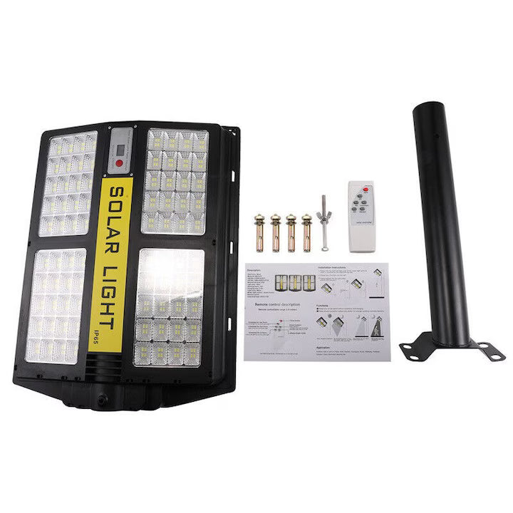Lampa Solara Stradala Cu Telecomanda 720 Led-Uri | LumiVolt 2