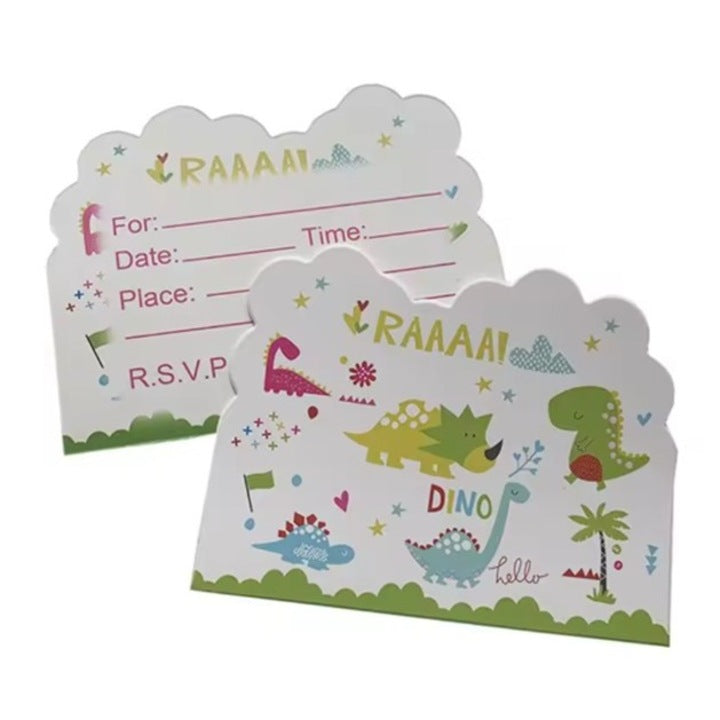 Set 10 Invitatii Pentru Petrecere Dino Park | TinyDino