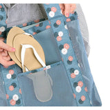 Geanta De Plaja Albastru Imprimeu Floral | BeachVibe 2