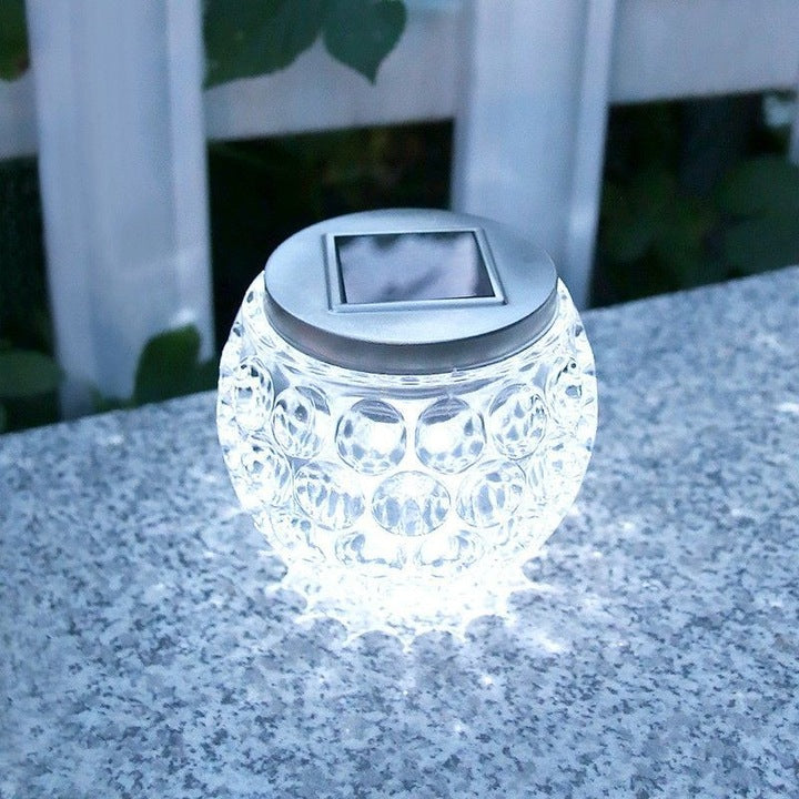 Lampa Solara Led Tip Glob Cristal Lumina Rece | Lumoar