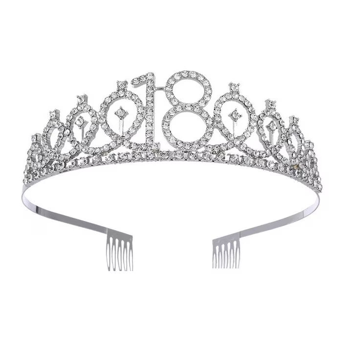 Set 2 Piese Coronita Silver Si Panglica 18Fabulous | Fabulous18