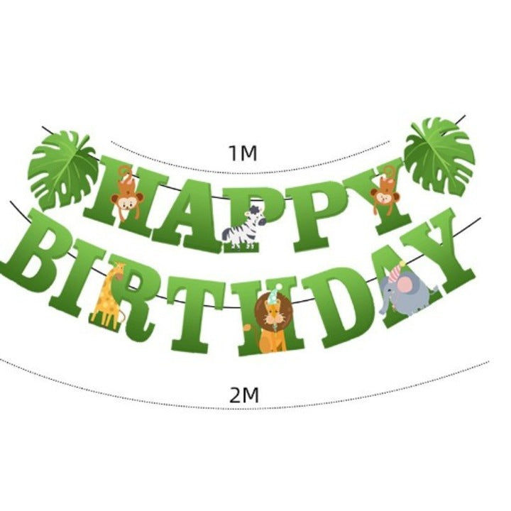 Banner Happy Birthday Jungle | PartySafari