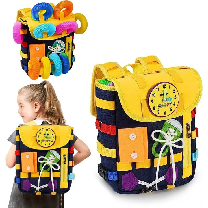 Ghiozdan Montessori Pentru Copii Albastru | DexteriFun