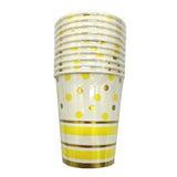 Set 10 Pahare Cu Buline Si Dungi | FunStripe