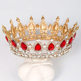 Diadema Aurie Cu Cristale Rosii | RoyalGlam